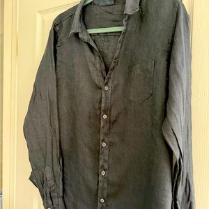 CP Shades Charcoal Linen Button-Up Shirt